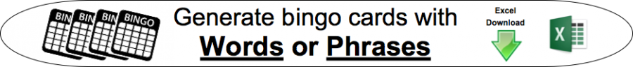 Bingo card generator bingo card generator