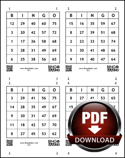 Free Bingo Cards - Play Online or Print