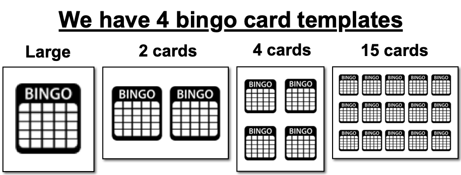 blank bingo cards