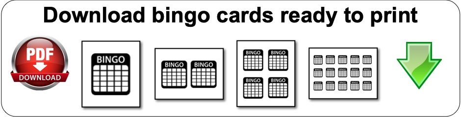 Bingo Cards Set — Stock Illustration