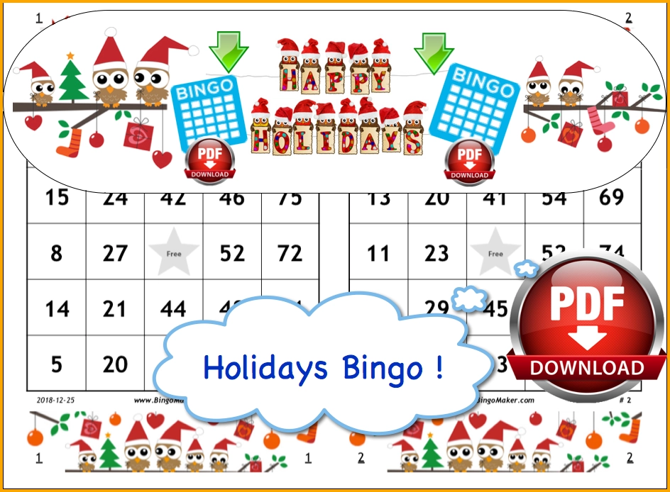 christmas bingo cards download